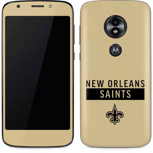 NFL New Orleans Saints Gold Performance Series Moto E5 Play Skin